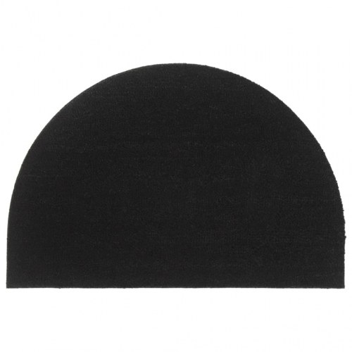 Dørmåtte halvrund i coir - 60 × 90 cm, sort