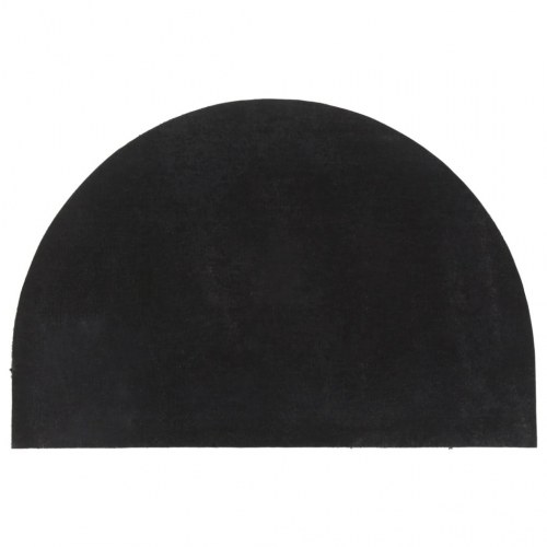 Dørmåtte halvrund i coir - 60 × 90 cm, sort