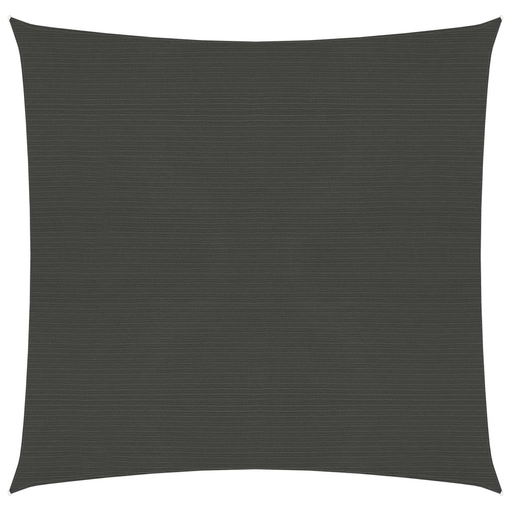 Solsejl 4,5x4,5 m 160 g/m² HDPE antracitgrå