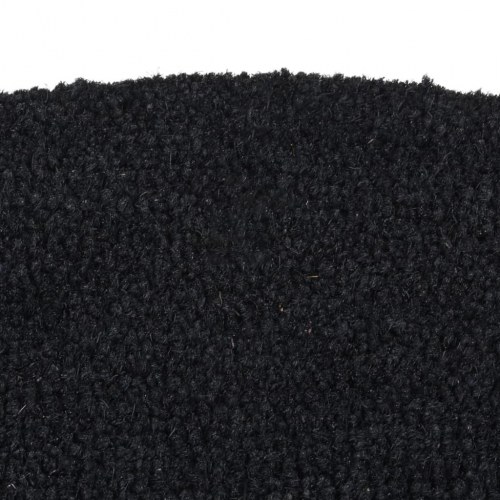 Dørmåtte halvrund i coir - 60 × 90 cm, sort