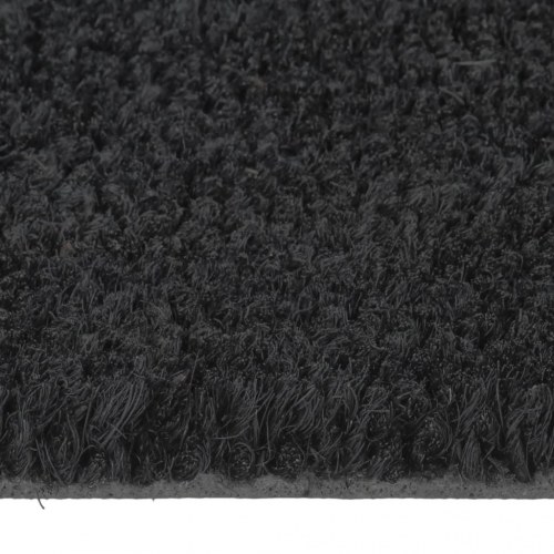 Dørmåtte halvrund i coir - 60 × 90 cm, sort