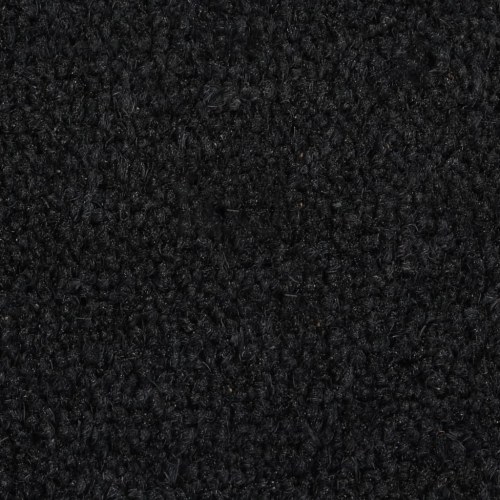 Dørmåtte halvrund i coir - 60 × 90 cm, sort