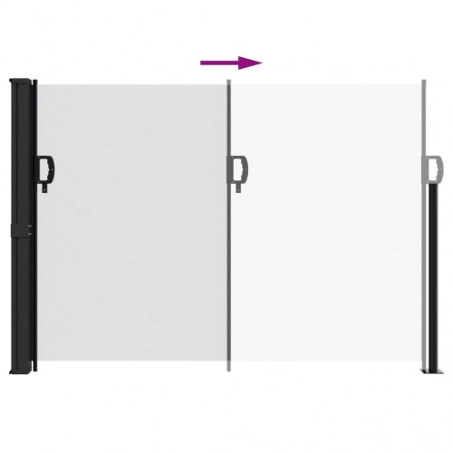 Sammenrullelig sidemarkise 140 × 300 cm - hvid