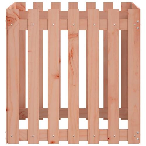 Plantekasse med stakitdesign 70x70x70 cm massivt douglasfyr
