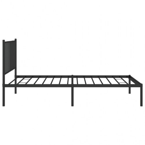 Sengeramme med sengegavl 100 x 190 cm - sort
