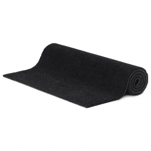 Dørmåtte i coir 90 × 150 cm - sort, skridsikker PVC-bagside