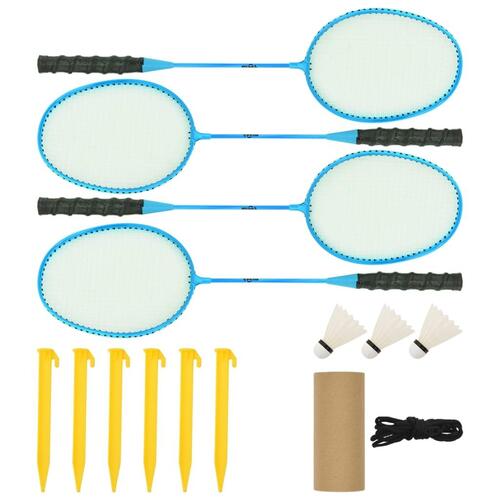 Badmintonnet 600x155 cm PE-stof gul og sort