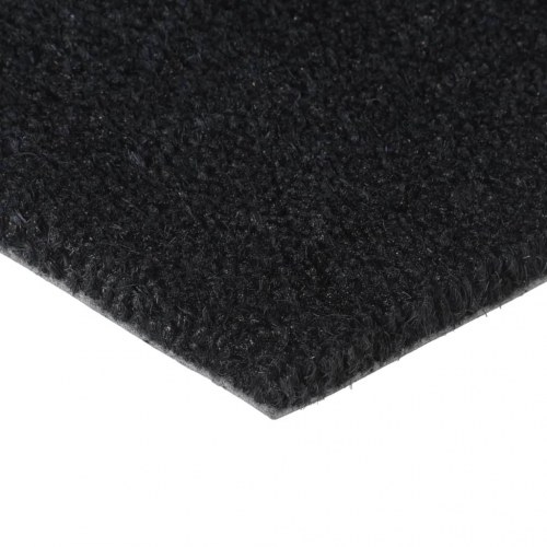 Dørmåtte i coir 90 × 150 cm - sort, skridsikker PVC-bagside