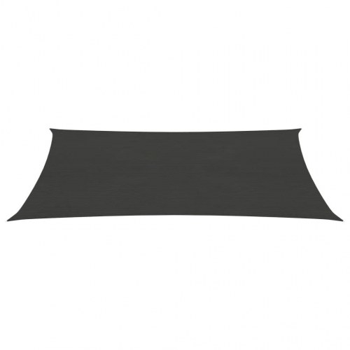 Solsejl 3 × 6 m - HDPE 160 g/m², antracitgrå