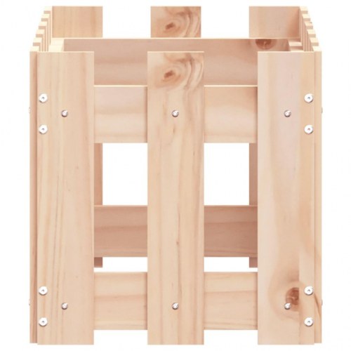 Plantekasse med stakitdesign 60×30×30 cm - massivt fyrretræ (ubehandlet)