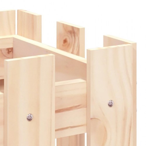 Plantekasse med stakitdesign 60×30×30 cm - massivt fyrretræ (ubehandlet)