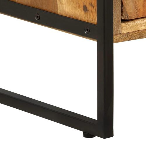 Bogreol i 4 niveauer 124x30x180 cm massivt genbrugstræ