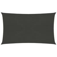 Solsejl 3,5x5 m 160 g/m² HDPE antracitgrå