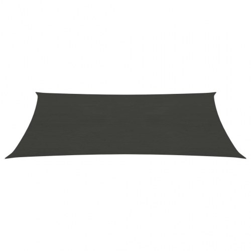 Solsejl 3,5 × 5 m - HDPE 160 g/m², antracitgrå rektangulær