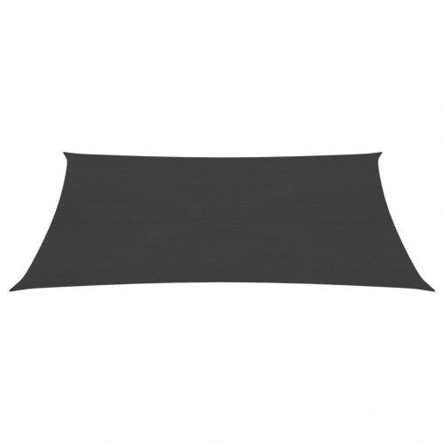Solsejl 4 × 5 m - HDPE 160 g/m², antracitgrå