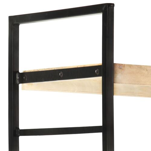 Bogreol i 4 niveauer 124 x 30 x 180 cm massivt mangotræ