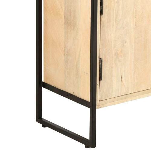Bogreol i 4 niveauer 124 x 30 x 180 cm massivt mangotræ