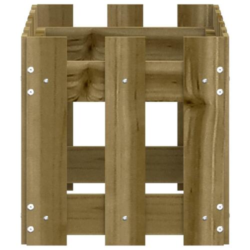 Plantekasse med stakitdesign 60x30x30 cm imprægneret fyrretræ