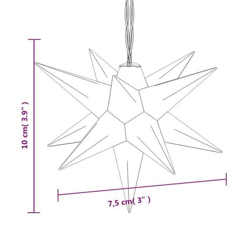 Juledekoration med 10 LED'er 10 cm hvid