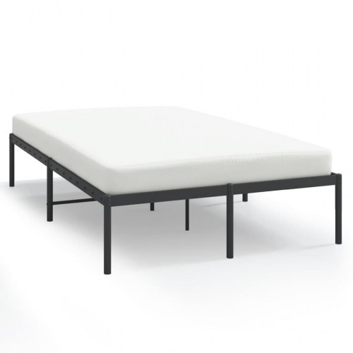 Sengeramme i metal 135 × 190 cm - sort platformsseng