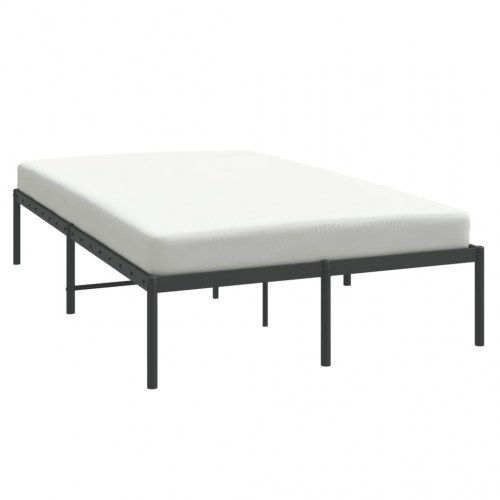 Sengeramme i metal 135 × 190 cm - sort platformsseng
