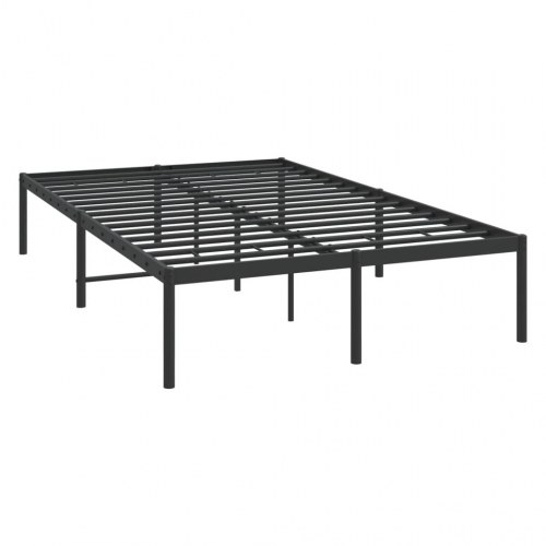 Sengeramme i metal 135 × 190 cm - sort platformsseng