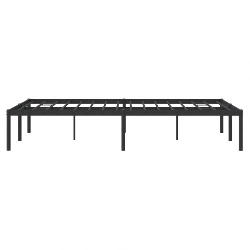 Sengeramme i metal 135 × 190 cm - sort platformsseng
