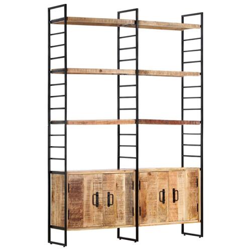Bogreol i 4 niveauer 124 x 30 x 180 cm ru mangotræ