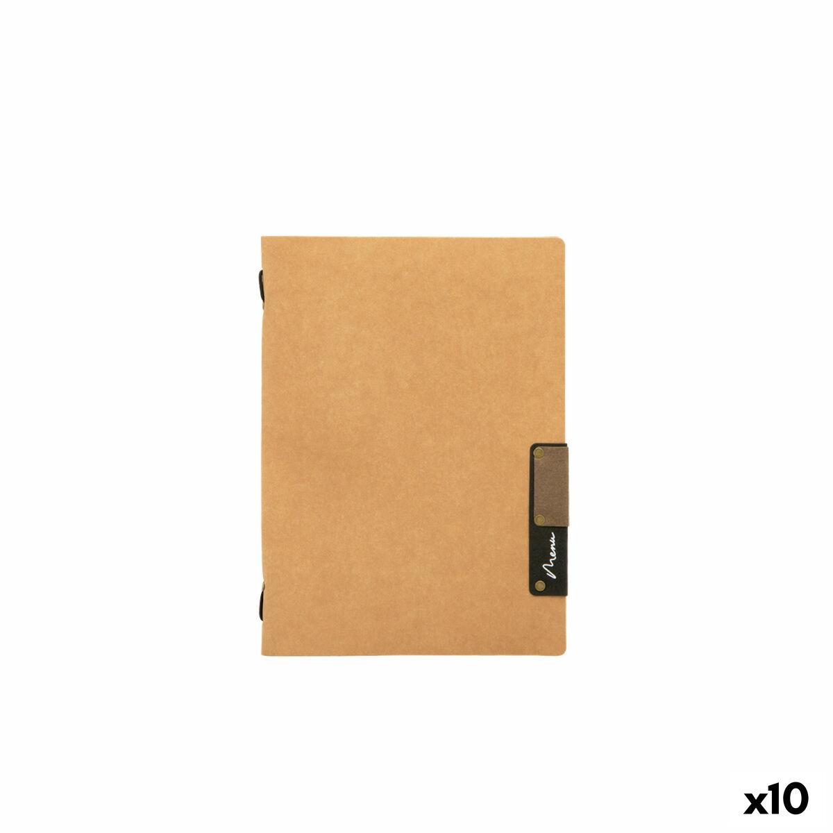 Securit menuholder - beige, vandafvisende, 24,9 × 17,5 cm (10 stk)