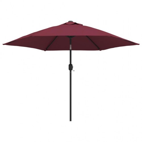 Parasol 300 cm med metalstang - bordeauxrød