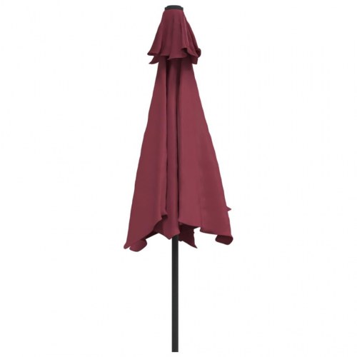 Parasol 300 cm med metalstang - bordeauxrød