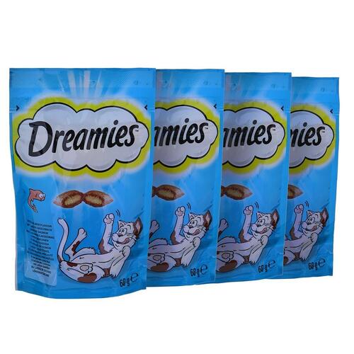 Snack for Cats Dreamies Variety 12 x 60 g Kylling Laksefarvet Ost