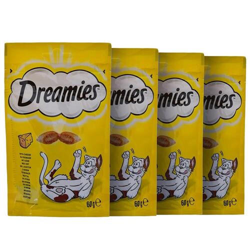 Snack for Cats Dreamies Variety 12 x 60 g Kylling Laksefarvet Ost