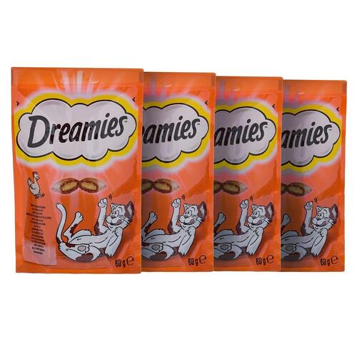 Snack for Cats Dreamies Variety 12 x 60 g Kylling Laksefarvet Ost