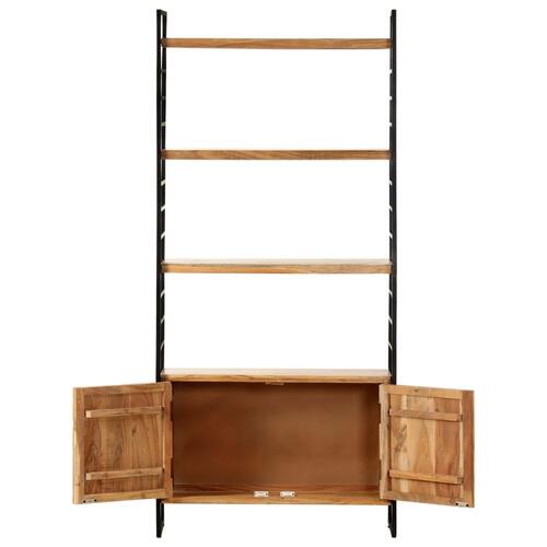 Bogreol i 4 niveauer 80x30x180 cm massivt akacietræ