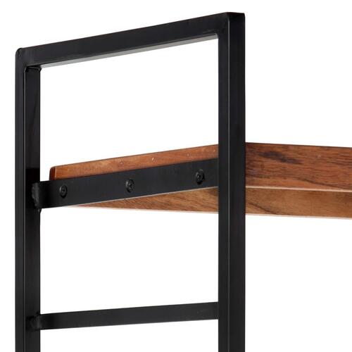 Bogreol i 4 niveauer 80x30x180 cm massivt akacietræ