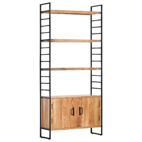 Bogreol i 4 niveauer 80x30x180 cm massivt akacietræ