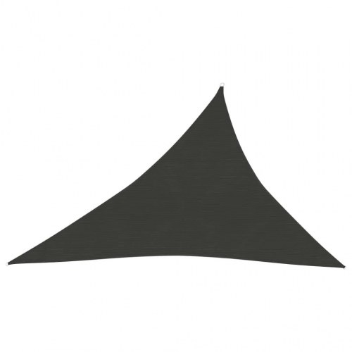Trekantet solsejl 3×4×5 m - 160 g/m² HDPE, antracitgrå