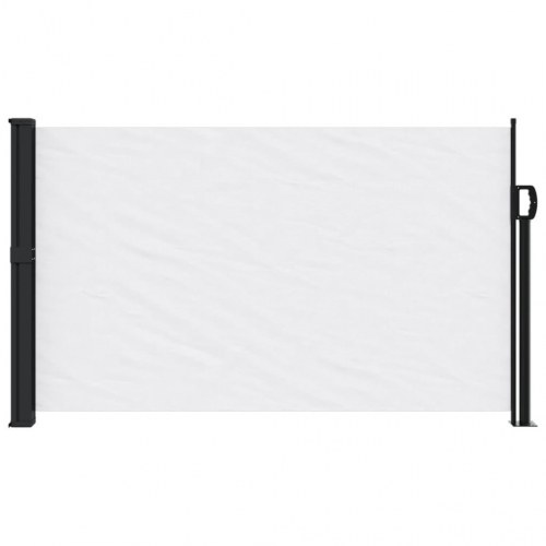 Sidemarkise 117 × 300 cm - sammenrullelig, hvid