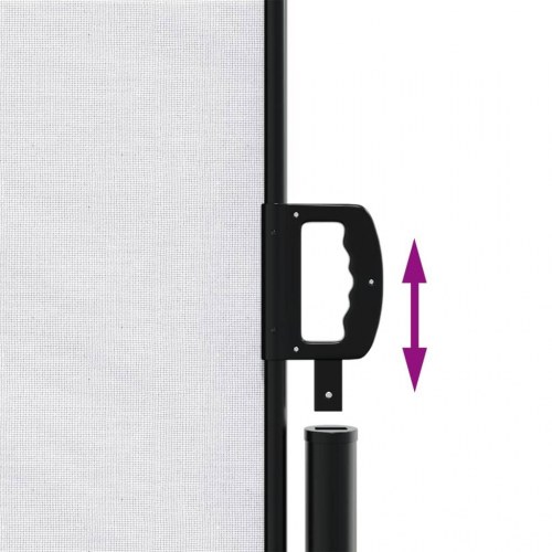Sidemarkise 117 × 300 cm - sammenrullelig, hvid