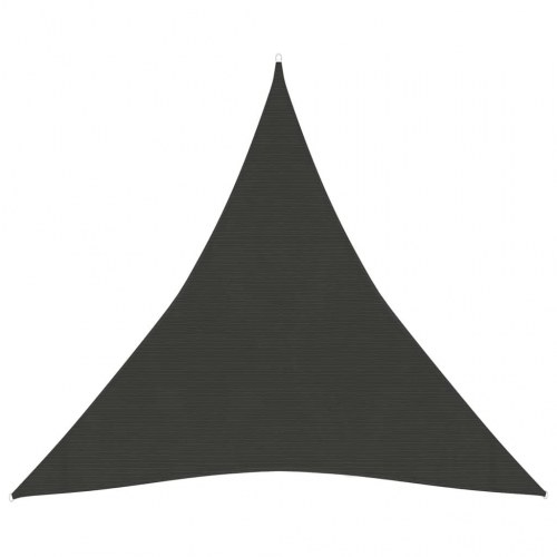 Solsejl 160 g/m² 4×4×4 m - HDPE, trekant, antracitgrå
