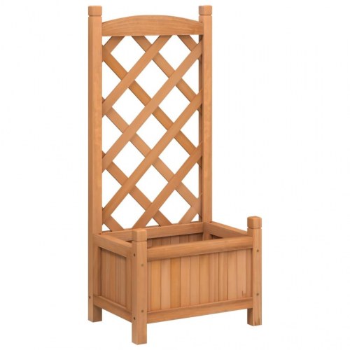 Plantekasse med espalier - brun 40 x 30 x 90 cm