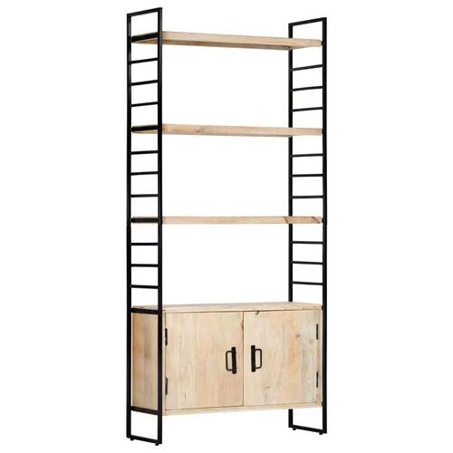 Bogreol i 4 niveauer 80 x 30 x 180 cm massivt mangotræ