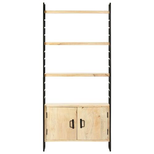 Bogreol i 4 niveauer 80 x 30 x 180 cm massivt mangotræ