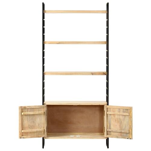 Bogreol i 4 niveauer 80 x 30 x 180 cm massivt mangotræ