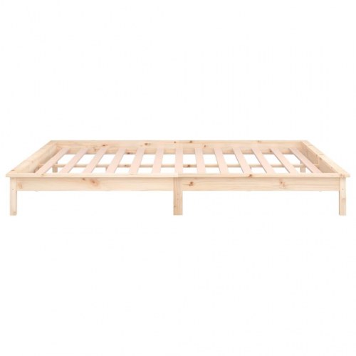 Sengeramme i massivt fyrretræ med RGB LED-lys - 150×200 cm kingsize