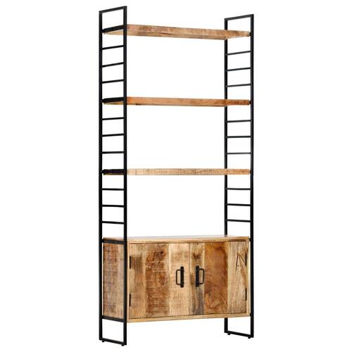 Bogreol i 4 niveauer 80 x 30 x 180 cm ru mangotræ