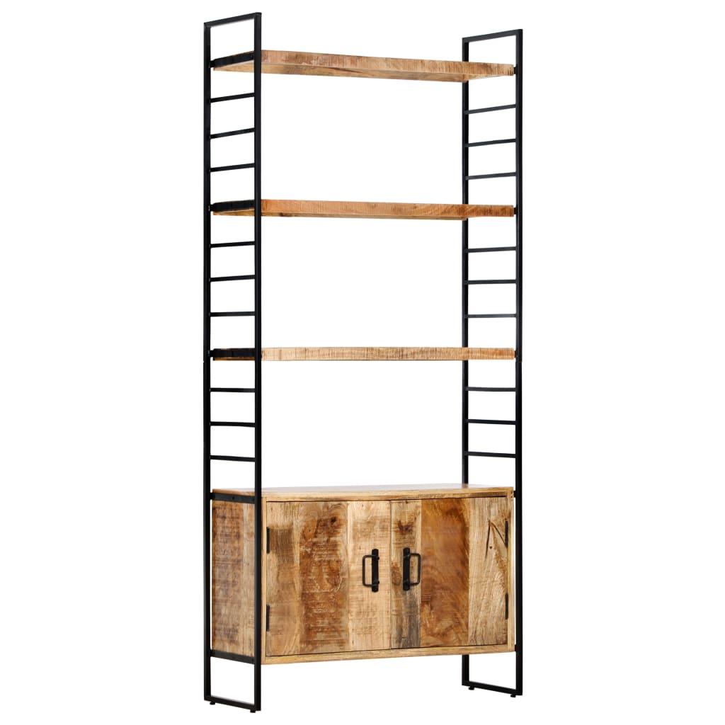 Bogreol i 4 niveauer 80 x 30 x 180 cm ru mangotræ
