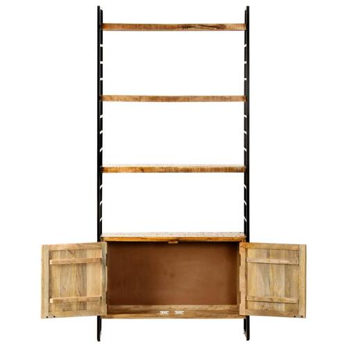 Bogreol i 4 niveauer 80 x 30 x 180 cm ru mangotræ
