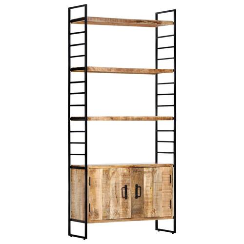 Bogreol i 4 niveauer 80 x 30 x 180 cm ru mangotræ